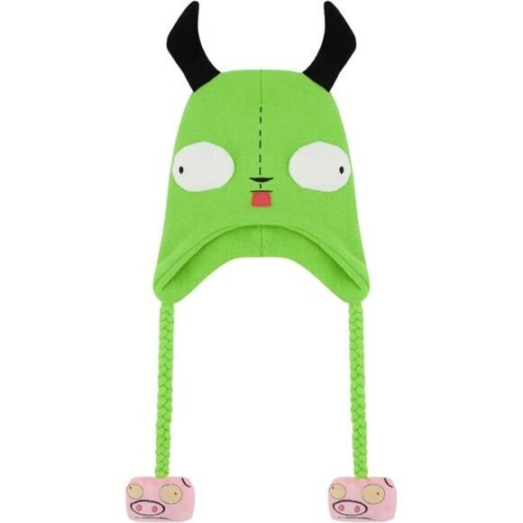 Invader Zim Gir Beanie Hat Knit Winter Cap with Ears Cosplay Costume Warm - Picture 1 of 7